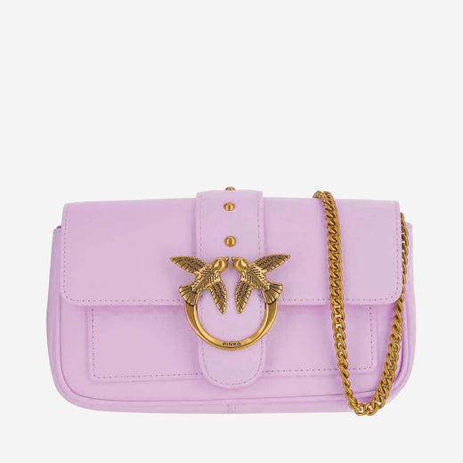 Pinko Shoulder Bag — Pink Leather