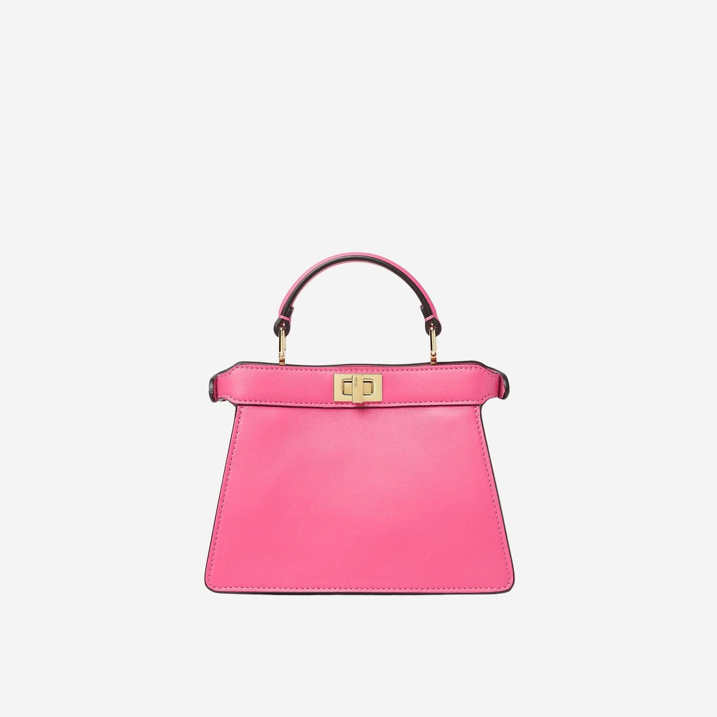 Fendi Calf Leather Top Handle Bag — Pink