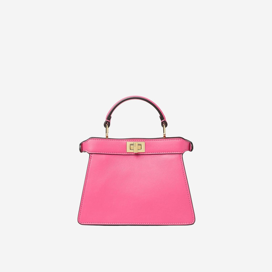 Fendi Calf Leather Top Handle Bag — Pink