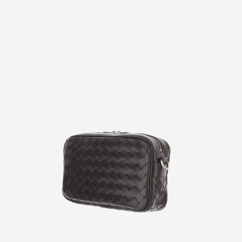 Bottega Veneta Intrecciato Calfskin Shoulder Bag — Brown