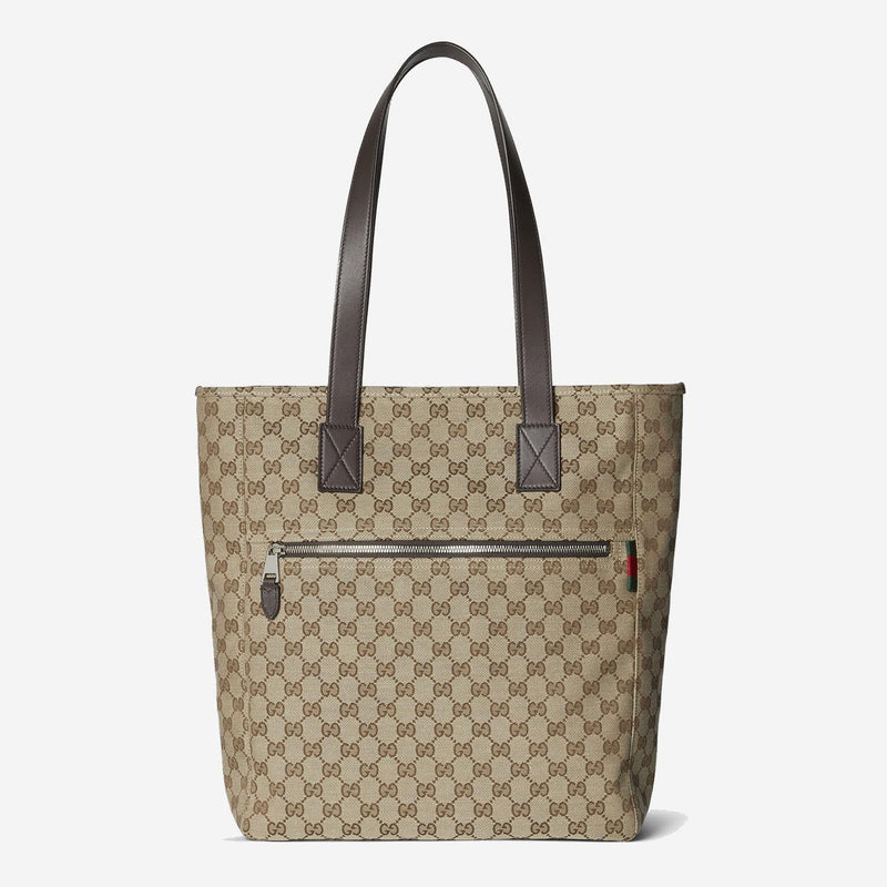 Gucci Gg Fabric Shoulder Bag — Brown Polyester