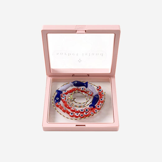 Sorbet Island Fabric And Glass Bead Necklace — Multicolor Necklaces