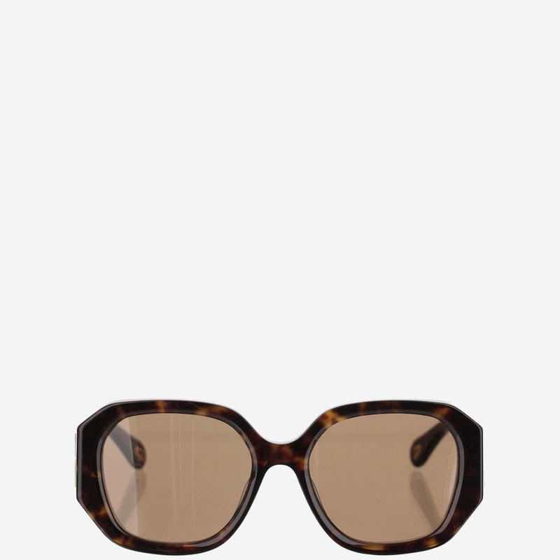 Chloé Ch0236s Tortoiseshell Recycled Acetate Sunglasses — Brown