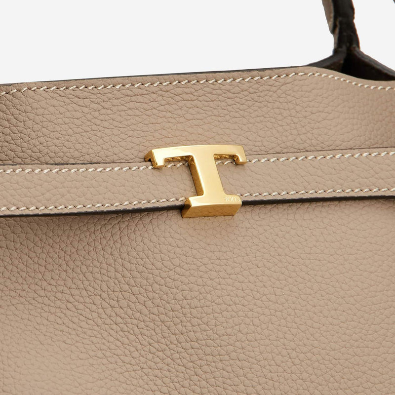 Tods Calfskin Leather Shoulder Bag — Beige
