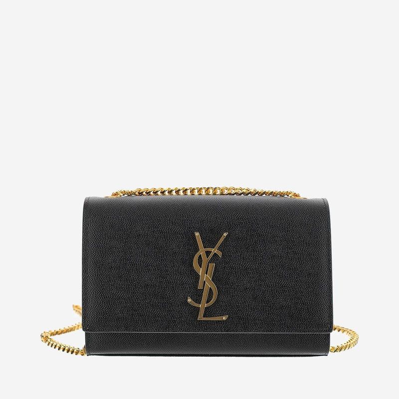 Saint Laurent Shoulder Bag — Black Calfskin