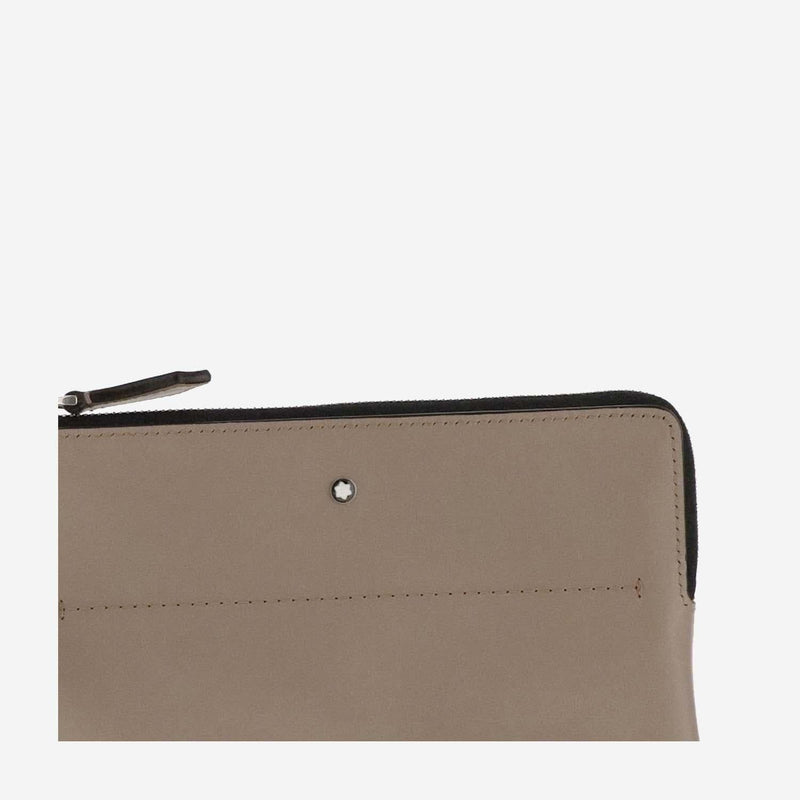 Montblanc Zip-Around Leather Card Case — Beige Cases