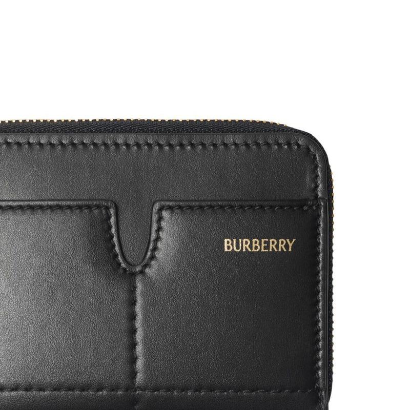 Burberry Quilted Calfskin Wallet — Black Leather & Purses
