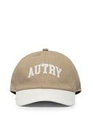Autry Acpu068j Logo-Embroidered Cotton Baseball Cap — Beige Caps