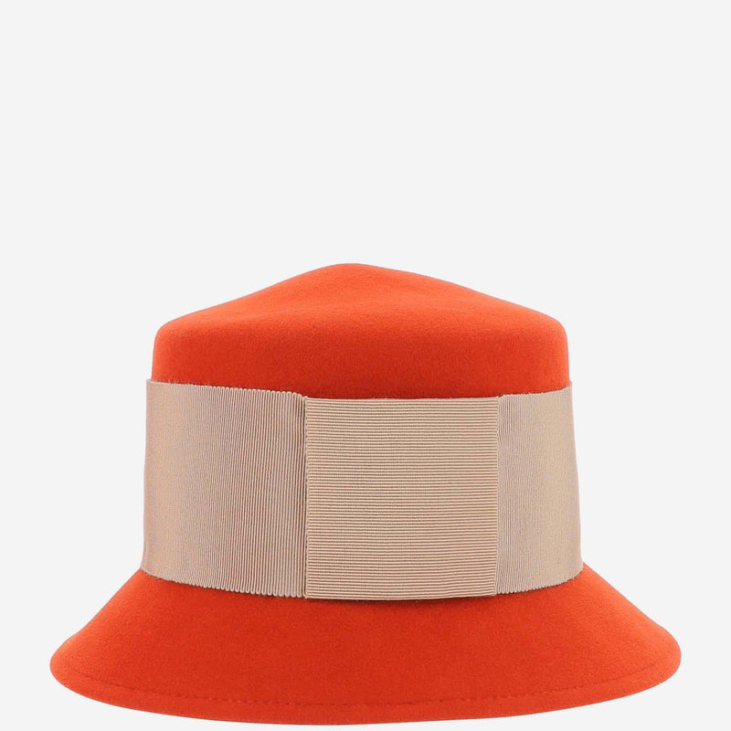 Maison Michel 1083031001 Rabbit Felt Bucket Hat — Orange