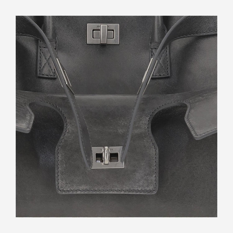 Balenciaga Bel Air Shoulder Bag — Gray Calfskin