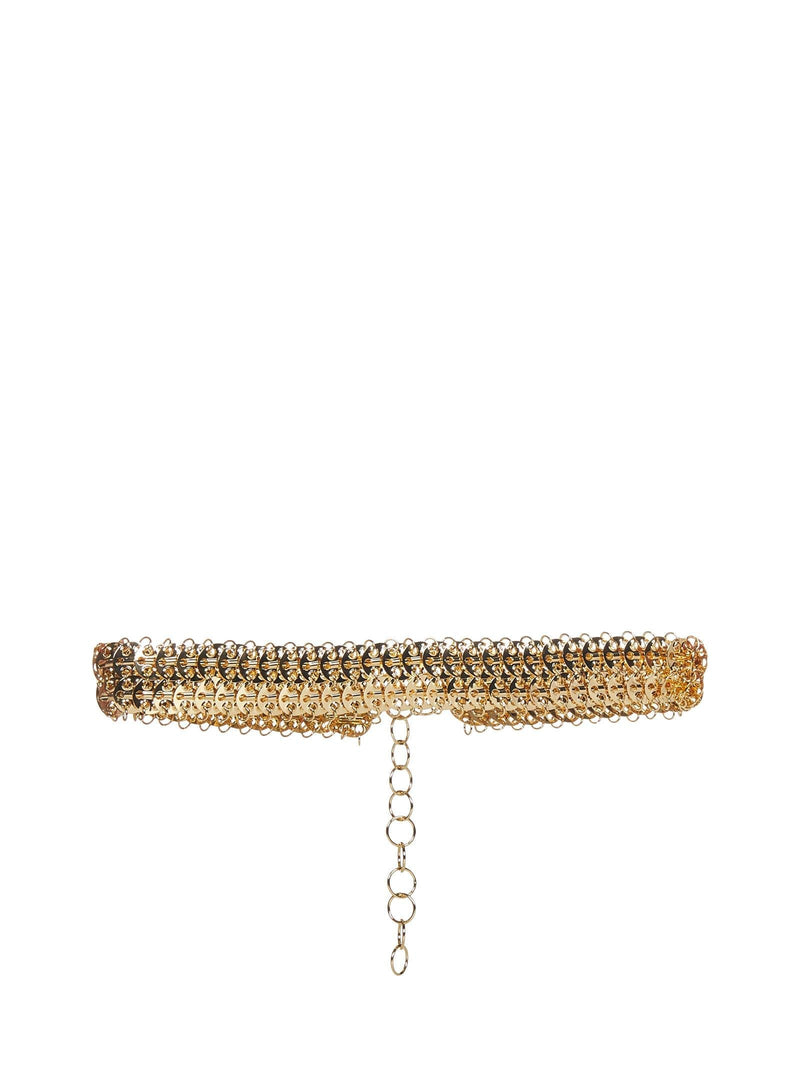 Rabanne Gold Brass Disc Belt —