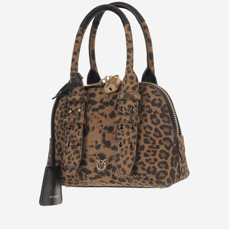 Pinko Escape Top Handle Bag — Brown Leather