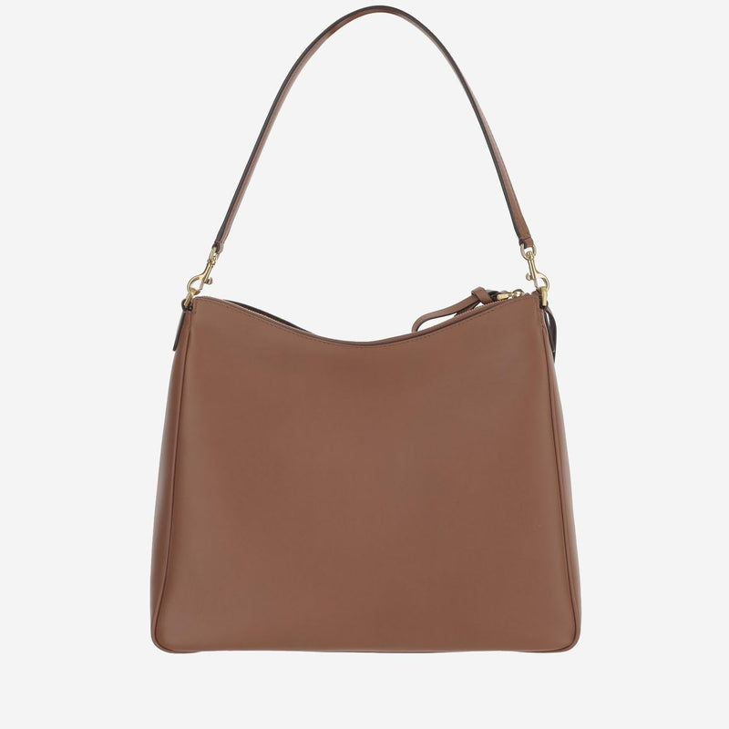 Balenciaga Twist-Lock Leather Shoulder Bag — Brown
