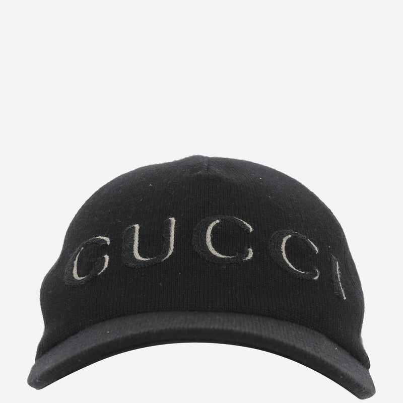 Gucci 817507 Wool Baseball Cap — Black Caps