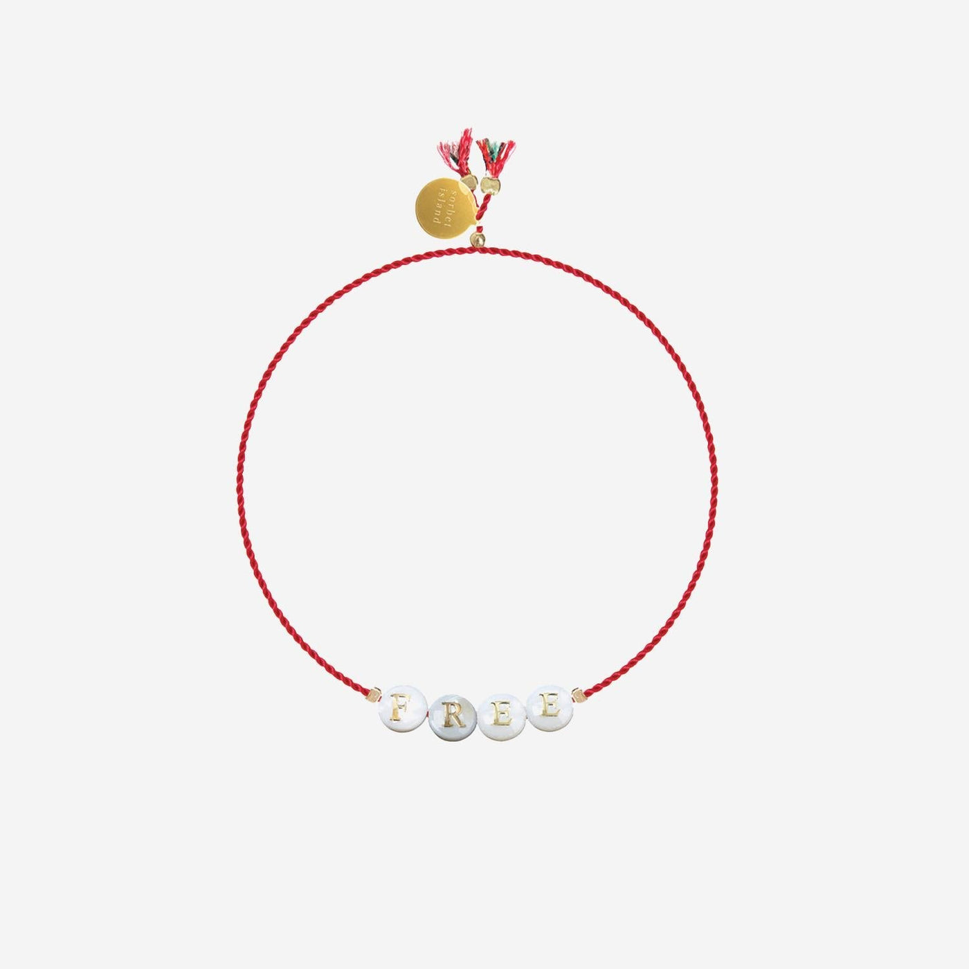 Sorbet Island Shell And Glass Pearl Bracelet — Red Fabric/glass Bracelets