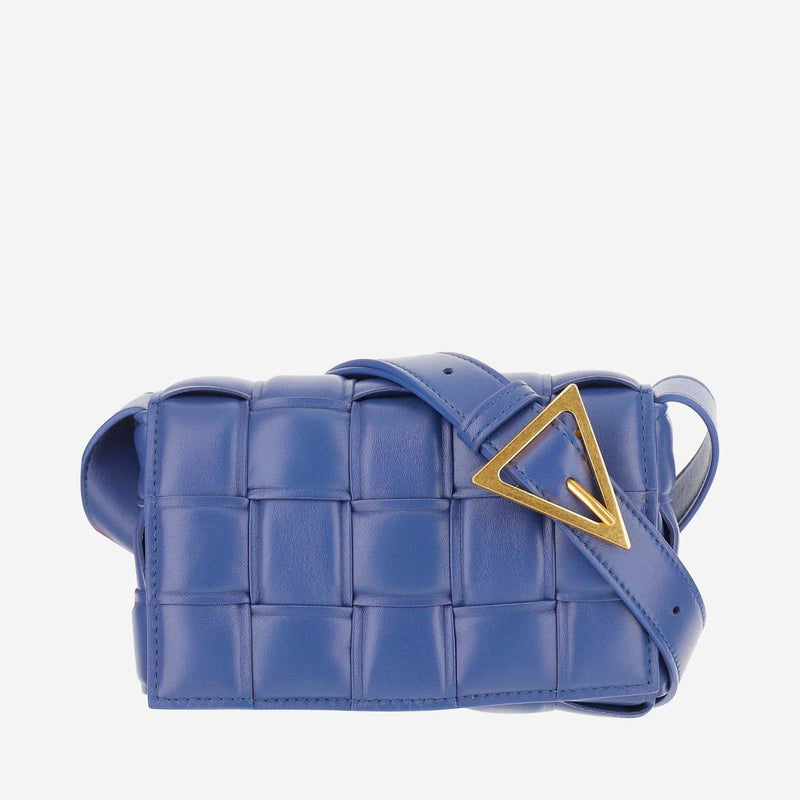 Bottega Veneta Shoulder Bag — Navy Lambskin