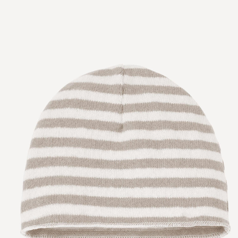 1+ The Family 25w040 Striped Cotton Beanie — Beige Beanies