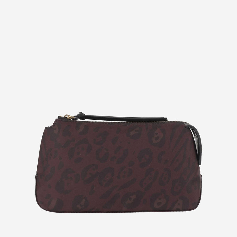 Pinko Animal Print Nylon Toiletry Bag — Multicolor Travel Wallets