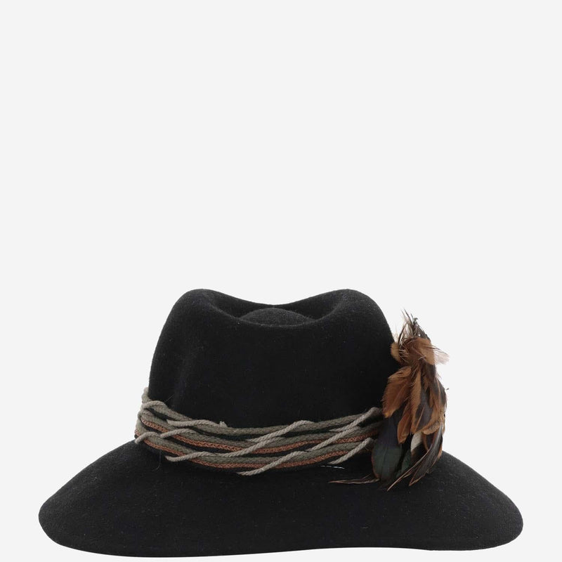 Alexia Alvarez De Toledo Backxl Wool With Rope Trim Winter Hat — Black