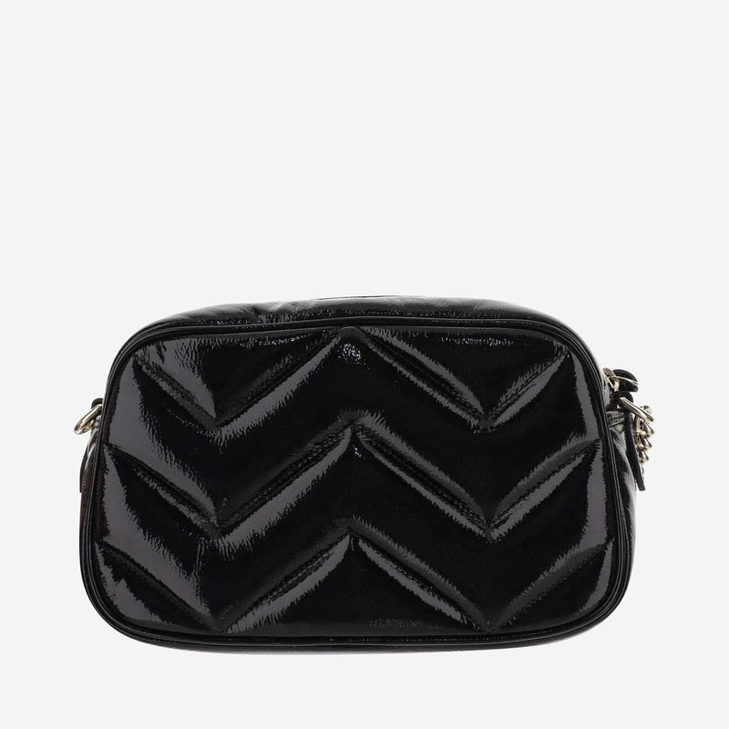Gucci Gg Marmont Shoulder Bag — Black Leather