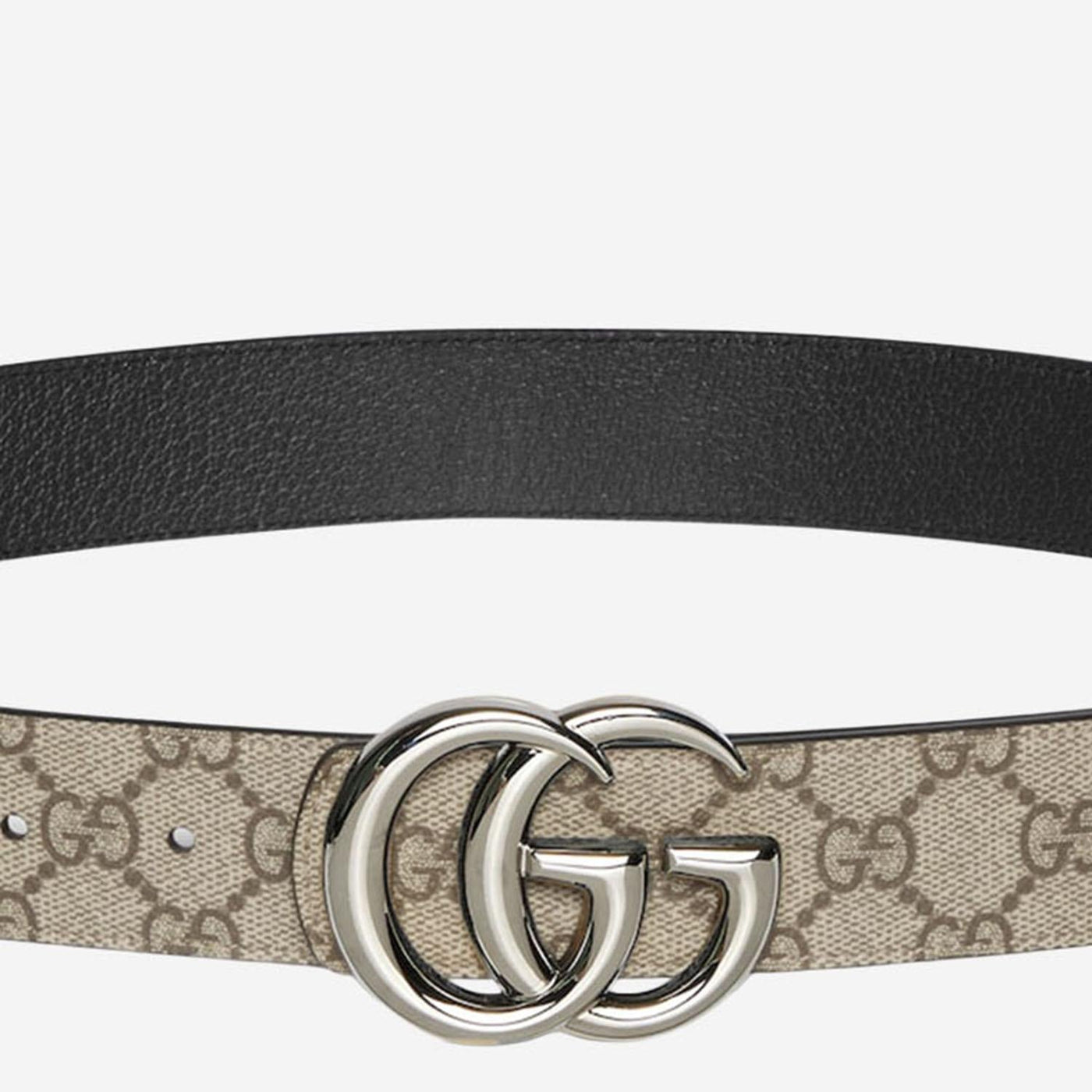 Gucci Gg Marmont Belt — Beige Polyurethane