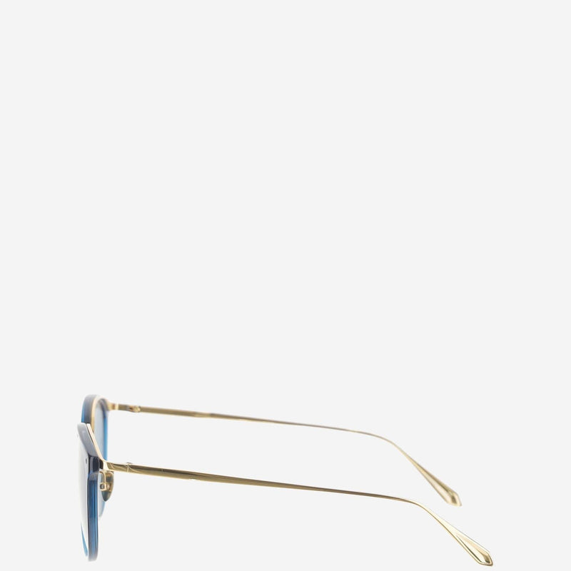 Linda Farrow Lfl251c97sun Acetate Round-Frame Sunglasses — Blue
