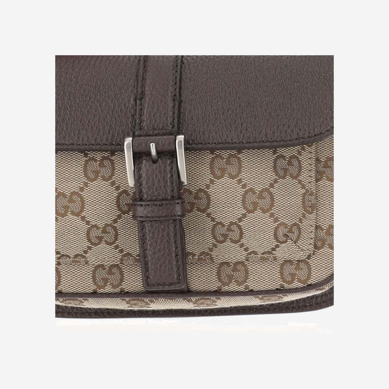 Gucci Gg Fabric Shoulder Bag — Brown