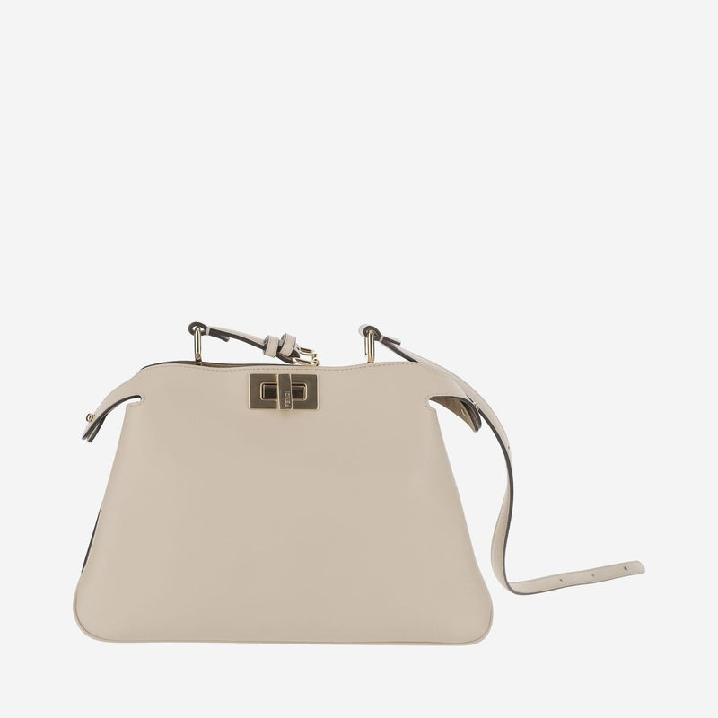 Fendi Soft Leather Top Handle Bag — Beige Not Specified