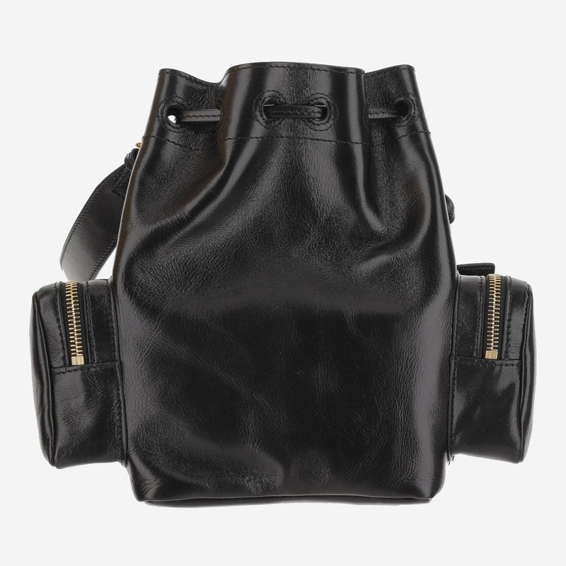 Chloé Polished Buffalo Leather Shoulder Bag — Black