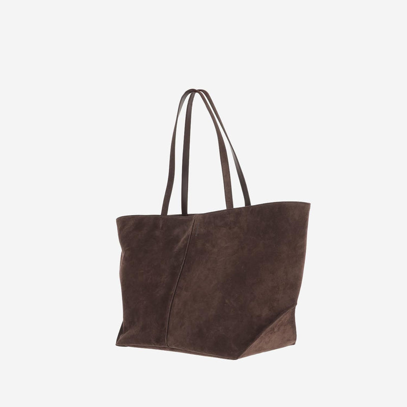 Jil Sander Suede Tote Bag — Brown