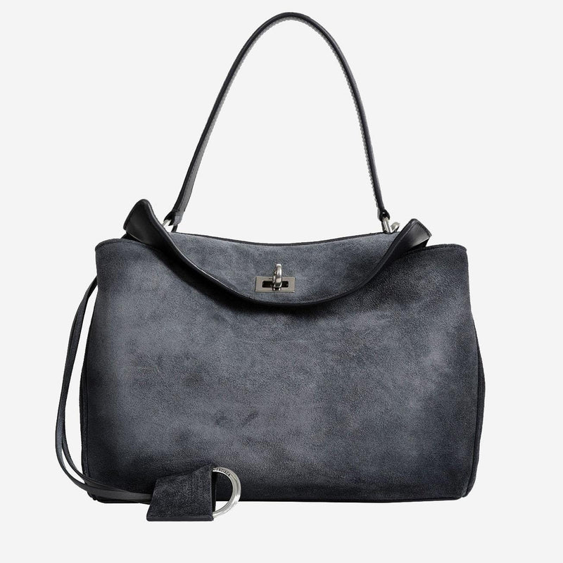 Balenciaga Rodeo Piccola Shoulder Bag — Gray Domesticated Calf Leather