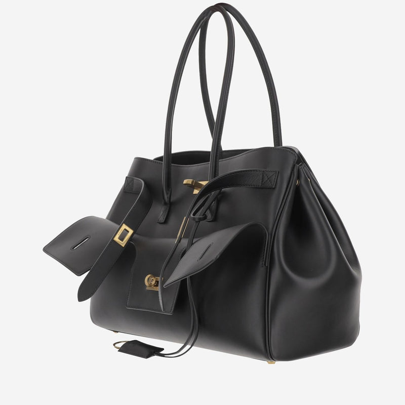 Balenciaga Bel Air Shoulder Bag — Black Calfskin