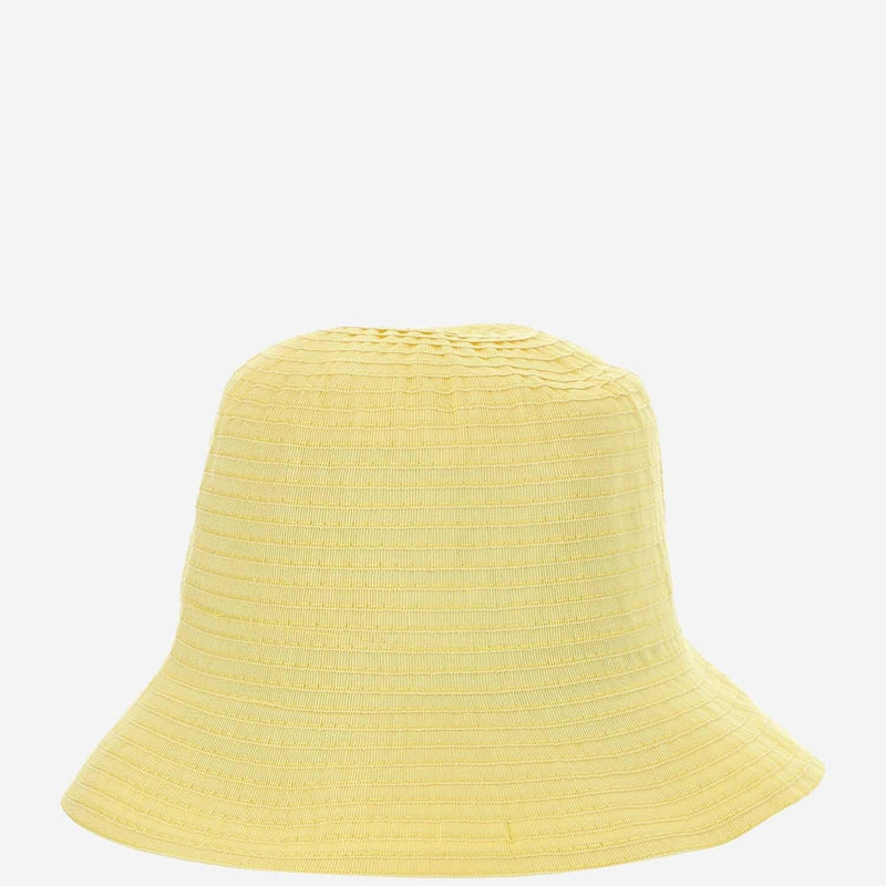 Grevi S6804 Foldable Cotton Grosgrain Sun Hat — Yellow