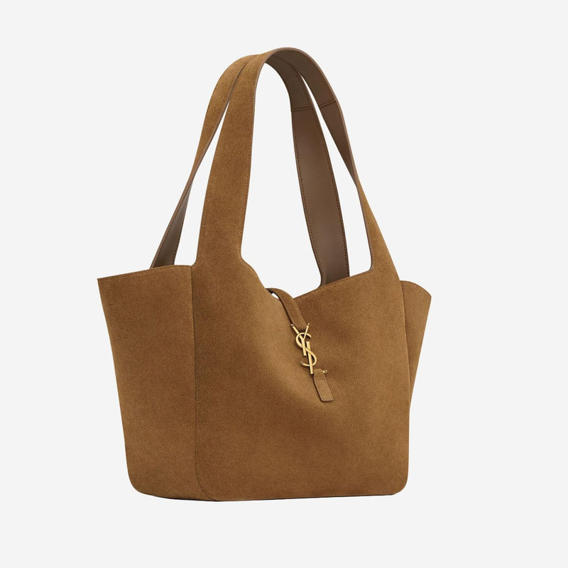Saint Laurent Shoulder Bag — Beige Suede