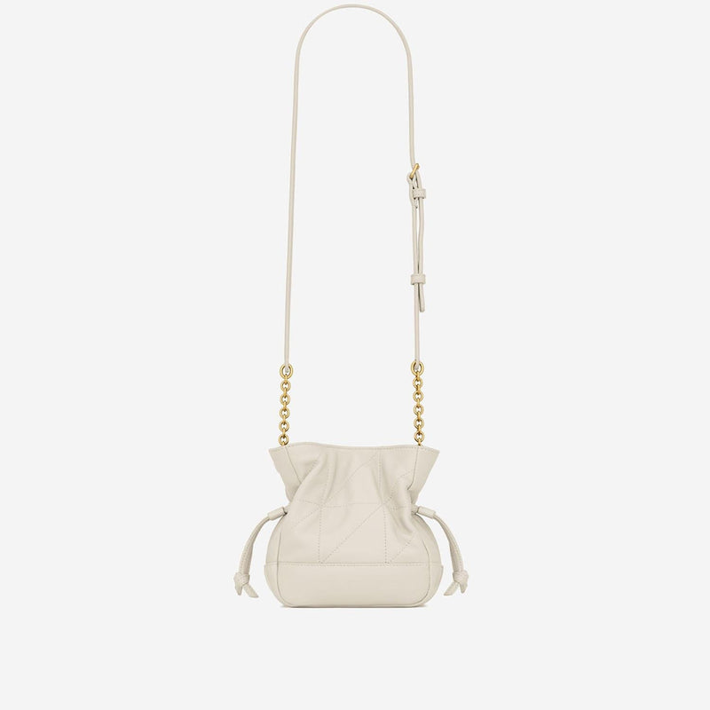Saint Laurent Jamie Shoulder Bag — White Leather