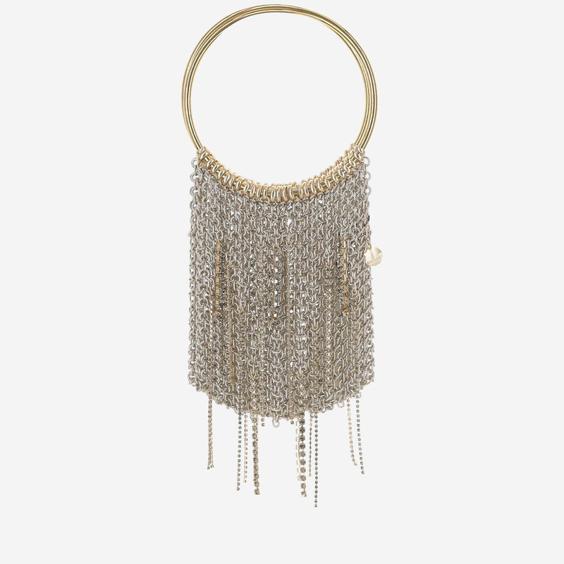 Silvia Gnecchi Lefluff Clutch — Silver Metal