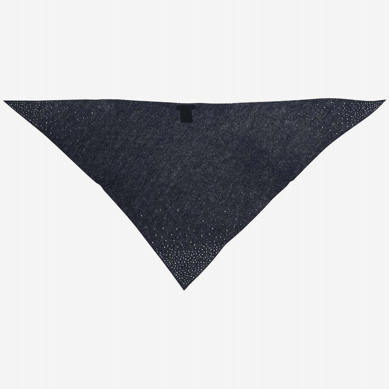 Faliero Sarti Swarovski-Embellished Cashmere Scarf — Navy Scarfs