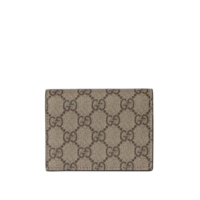 Gucci Two-Tone Gg Supreme Leather Wallet — Yellow & Purses