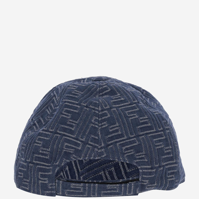Fendi Fxq768 Ff-Embroidered Cotton Baseball Cap — Blue Caps