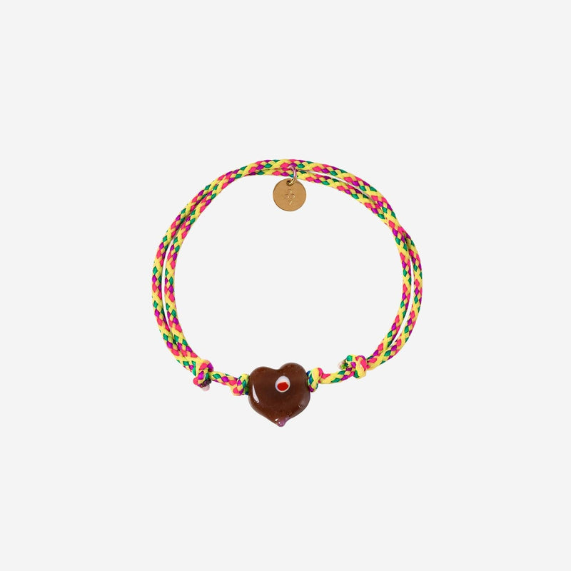 Sorbet Island Guardian Heart Bracelet — Multicolor Fabric Bracelets