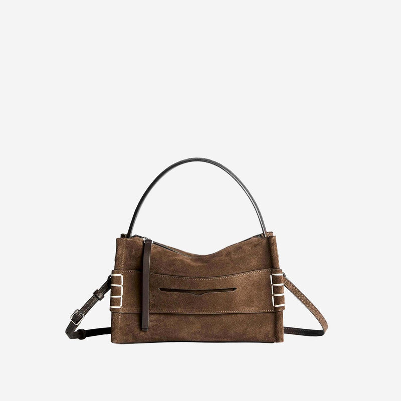 Jw Anderson Suede Loafer-Inspired Shoulder Bag — Brown