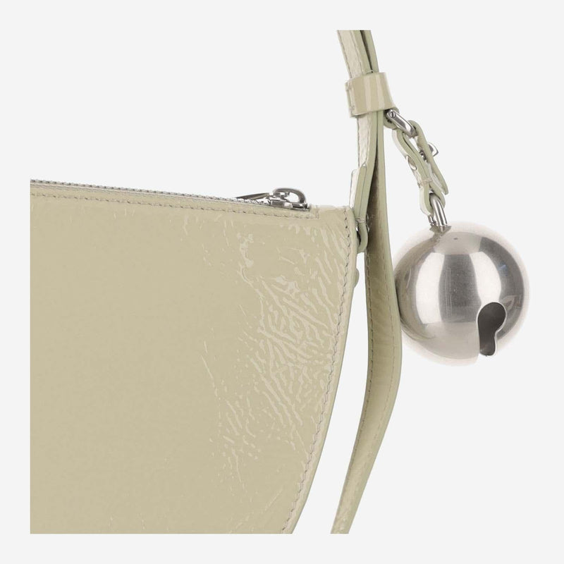 Burberry Mini Shield Shoulder Bag — Beige Calfskin