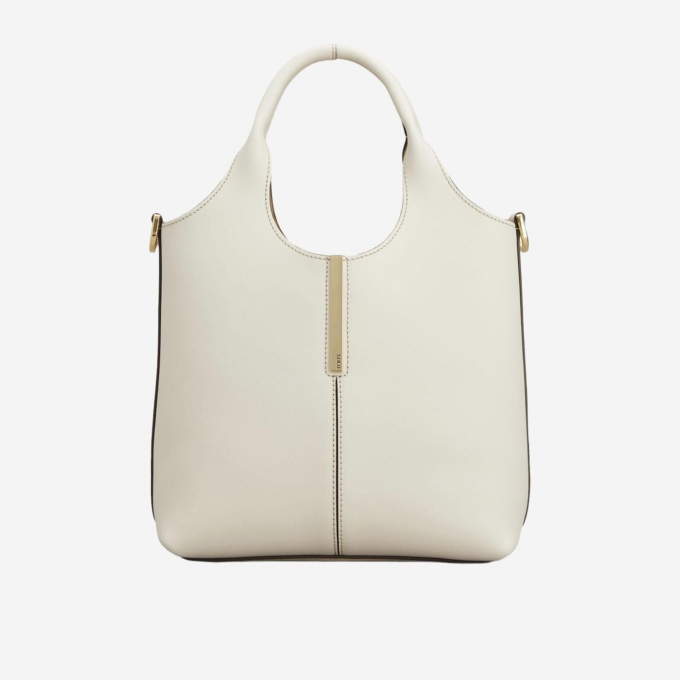 Tods Calfskin Leather Shoulder Bag — White