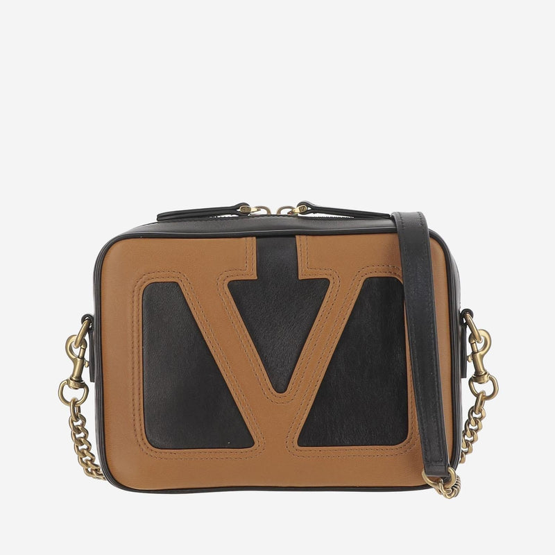 Valentino Garavani Viva Superstar Shoulder Bag — Black Leather