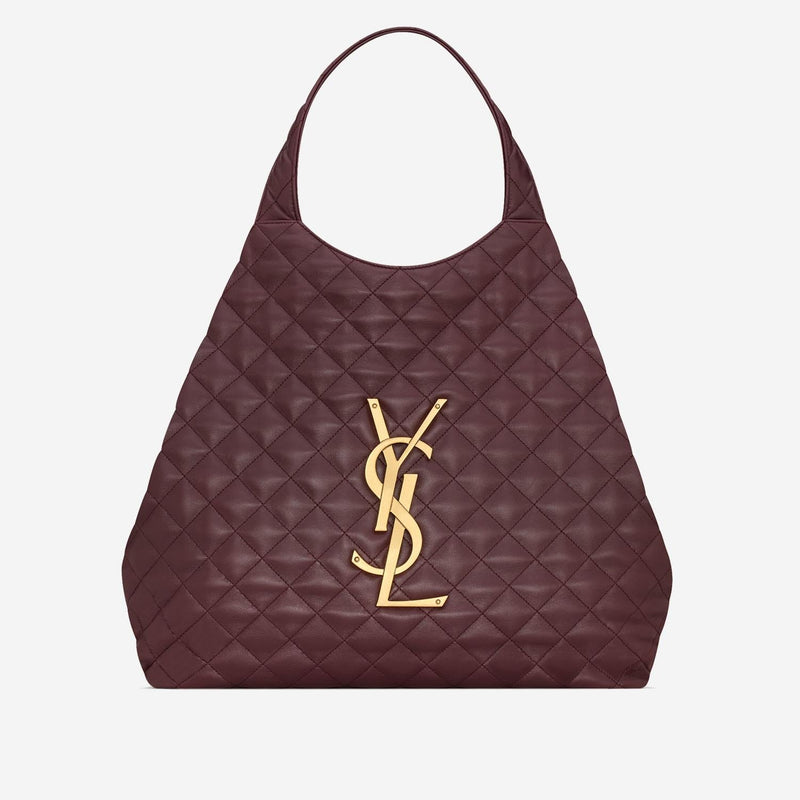 Saint Laurent Icare Shoulder Bag — Burgundy Leather