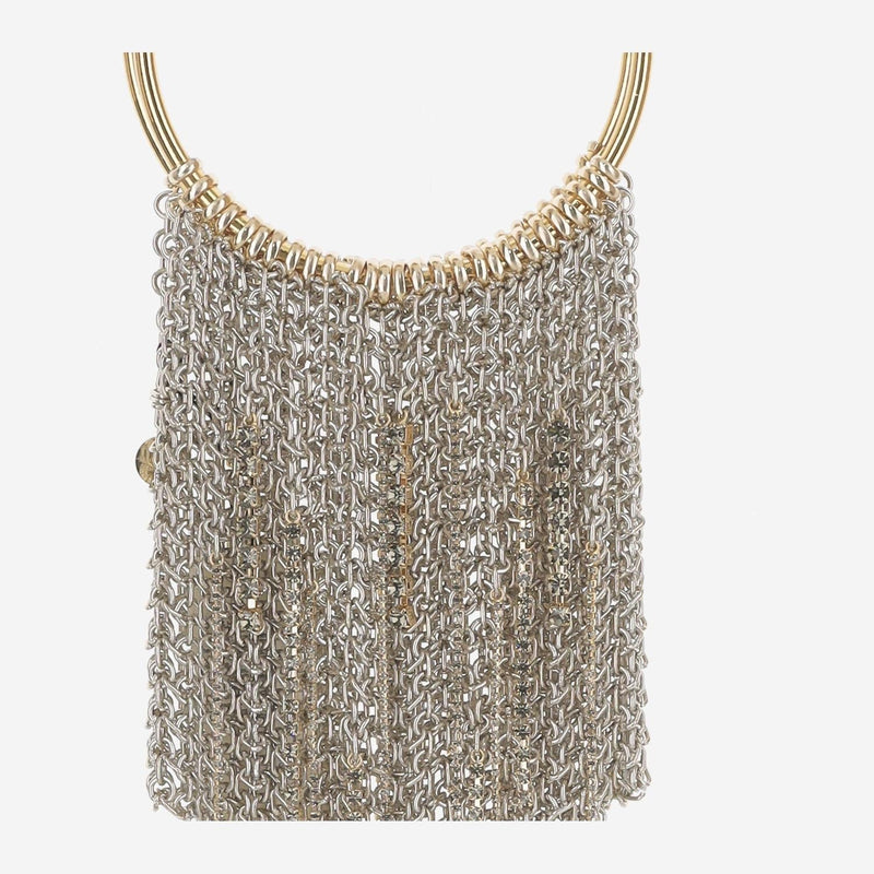 Silvia Gnecchi Lefluff Clutch — Silver Metal