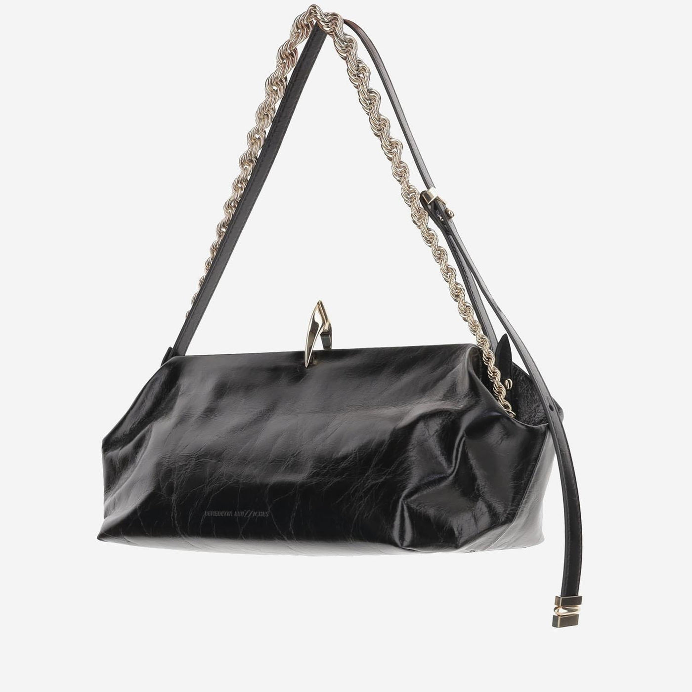Benedetta Bruzziches Calfskin Leather Shoulder Bag — Black