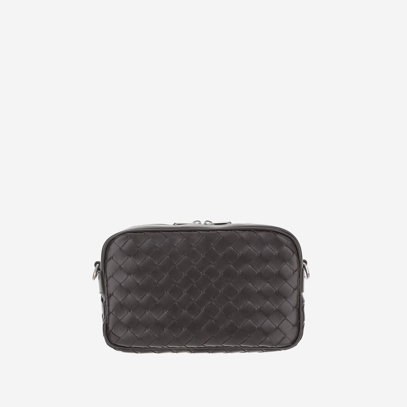 Bottega Veneta Intrecciato Calfskin Shoulder Bag — Brown