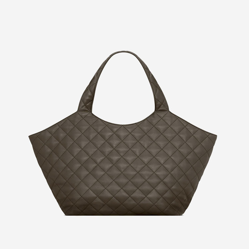 Saint Laurent Icare Shoulder Bag — Gray Leather