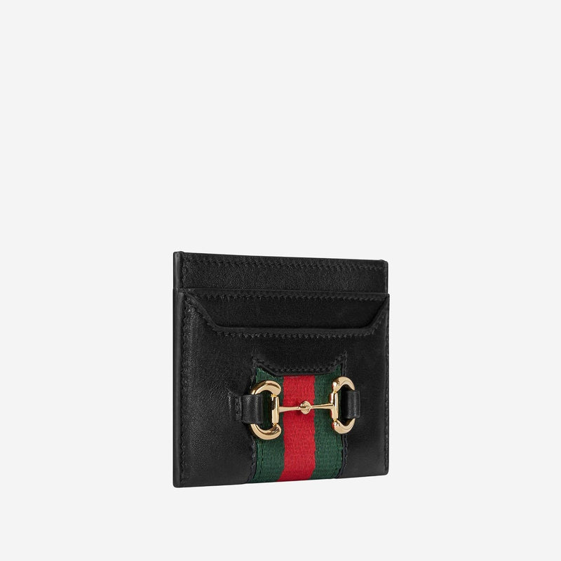 Gucci Card Case — Black Leather Wallets & Purses